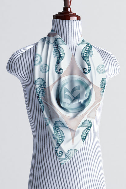 Seahorse Reverie Silk Scarf